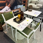 Tuinset Jim 2 stoel 1 tafel wit, groen